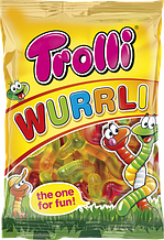 Желейные конфеты Trolli Wurrli, 150 гр